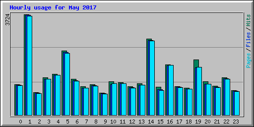 Hourly usage for May 2017